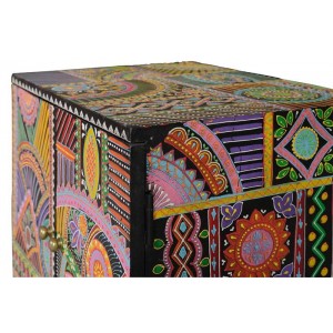 MUEBLE MANGO PINTADO A MANO   DOS PUERTAS 45 X 30 X 50 cm